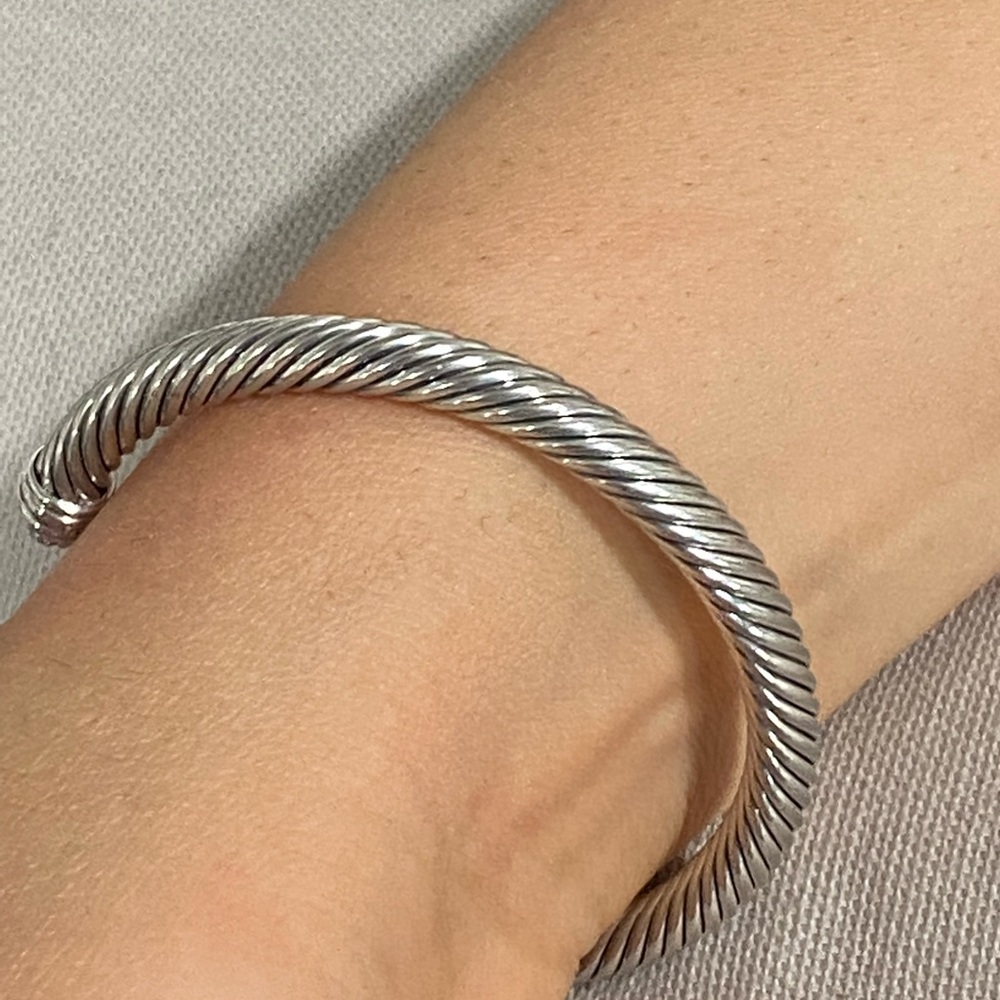 David Yurman Bangke silver sterling and Diamonds - Picture 16 of 16